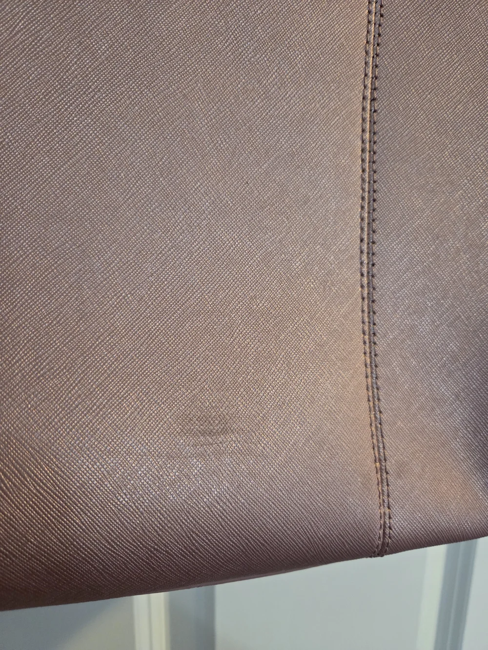 Joy Mangano Metallic Rose Pink Large Leather Travel Tote